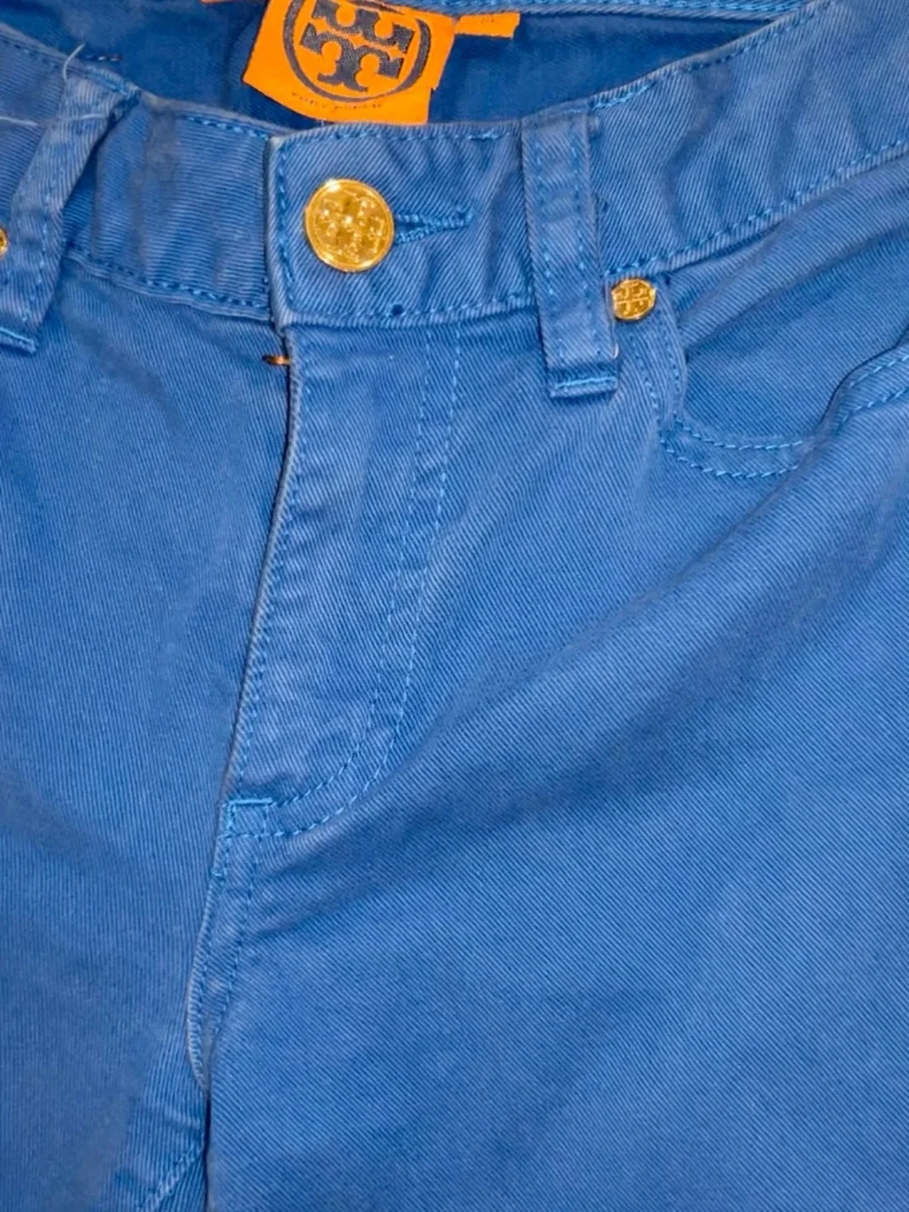 Tory Burch Royal Blue Cropped Skinny Jeans Size 25